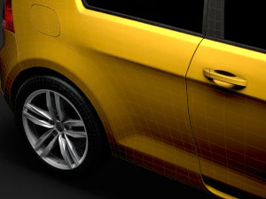 vw golf tsi 3door typ5g 2019 3D Model