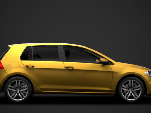 vw golf tsi 5door typ5g 2019 3D Model