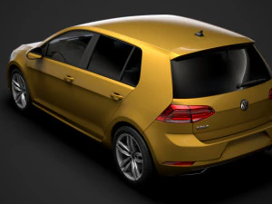 vw golf tsi 5door typ5g 2019 3D Model