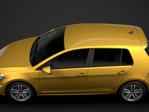 vw golf tsi 5door typ5g 2019 3D Model