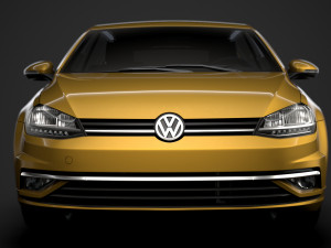 vw golf tsi 5door typ5g 2019 3D Model