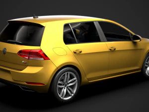 vw golf tsi 5door typ5g 2019 3D Model
