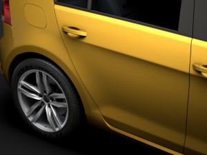 vw golf tsi 5door typ5g 2019 3D Model