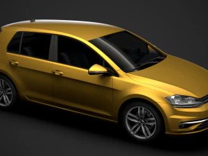 vw golf tsi 5door typ5g 2019 3D Model