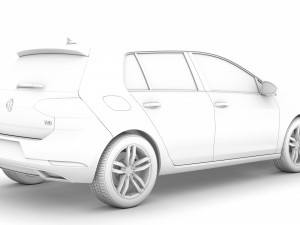 vw golf tsi 5door typ5g 2019 3D Model