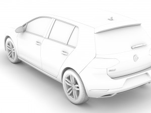 vw golf tsi 5door typ5g 2019 3D Model