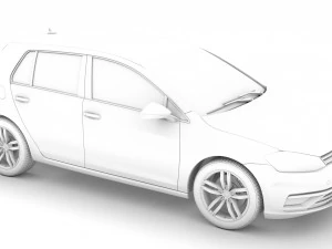 vw golf tsi 5door typ5g 2019 3D Model