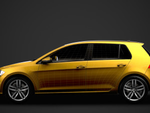 vw golf tsi 5door typ5g 2019 3D Model