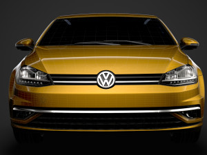 vw golf tsi 5door typ5g 2019 3D Model