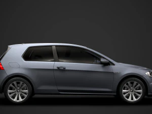 vw golf tsi bluemotion 3door typ5g 2019 3D Model