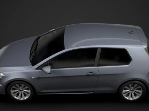vw golf tsi bluemotion 3door typ5g 2019 3D Model