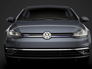 vw golf tsi bluemotion 3door typ5g 2019 3D Model