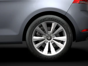 vw golf tsi bluemotion 3door typ5g 2019 3D Model