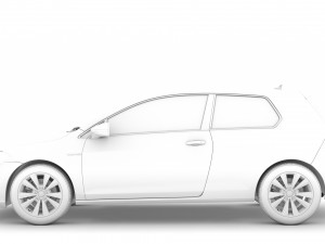 vw golf tsi bluemotion 3door typ5g 2019 3D Model