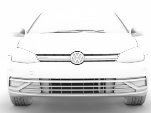 vw golf tsi bluemotion 3door typ5g 2019 3D Model