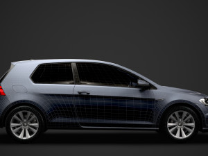 vw golf tsi bluemotion 3door typ5g 2019 3D Model