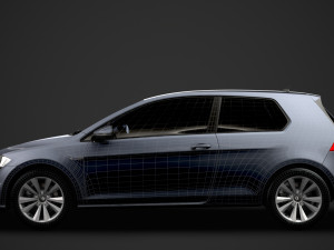 vw golf tsi bluemotion 3door typ5g 2019 3D Model