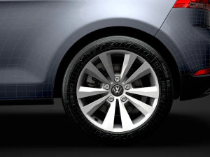 vw golf tsi bluemotion 3door typ5g 2019 3D Model
