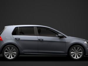 vw golf tsi bluemotion 5door typ5g 2019 Model 3D