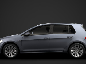 vw golf tsi bluemotion 5door typ5g 2019 Model 3D