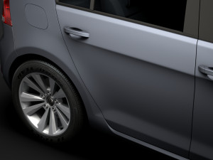 vw golf tsi bluemotion 5door typ5g 2019 Model 3D