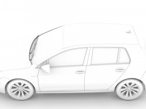 vw golf tsi bluemotion 5door typ5g 2019 Model 3D