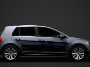 vw golf tsi bluemotion 5door typ5g 2019 Model 3D