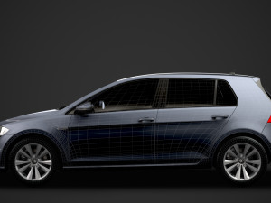 vw golf tsi bluemotion 5door typ5g 2019 Model 3D