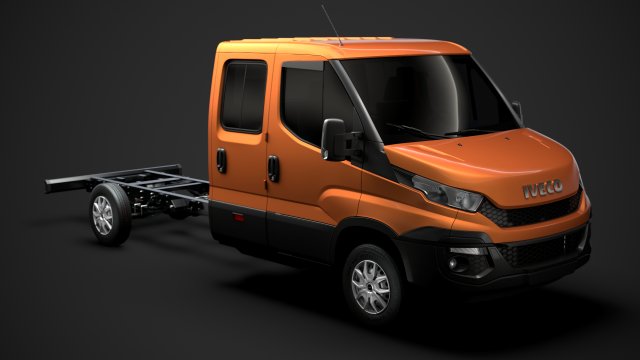 iveco daily crew cab l4 chassis 2014 3D मॉडल .c4d .max .obj .3ds .fbx .stl .blend 