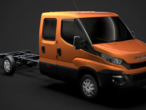 iveco daily doppia cabina l4 telaio 2014 Modello 3D