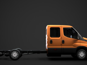 iveco daily crew cab l4 chassis 2014 3D मॉडल