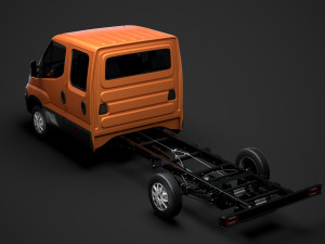 iveco daily crew cab l4 chassis 2014 3D मॉडल