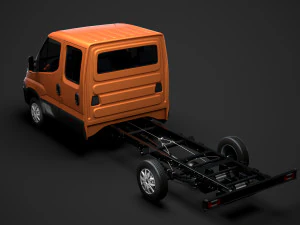 iveco daily crew cab l4 chassis 2014 3D Model