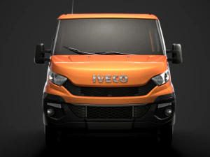 iveco daily crew cab l4 chassis 2014 3D Model