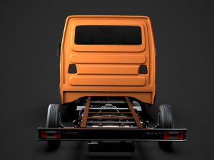 iveco daily crew cab l4 chassis 2014 3D मॉडल