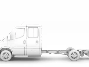 iveco daily crew cab l4 chassis 2014 3D Model