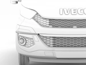 iveco daily crew cab l4 chassis 2014 3D Model