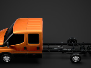 iveco daily crew cab l4 chassis 2014 3D मॉडल
