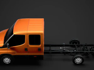 iveco daily crew cab l4 chassis 2014 3D Model