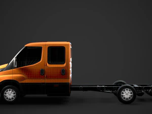 iveco daily crew cab l4 chassis 2014 3D Model