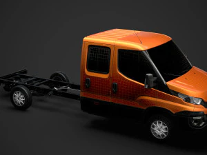 iveco daily crew cab l4 chassis 2014 3D Model