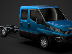 iveco daily crew cab l4 chassis 2019 3D मॉडल
