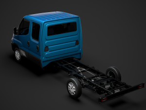 iveco daily crew cab l4 chassis 2019 Model 3D