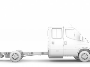 iveco daily crew cab l4 chassis 2019 Model 3D