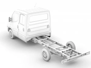 iveco daily crew cab l4 chassis 2019 3D Model