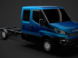 iveco daily crew cab l4 chassis 2019 3D Model