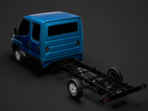 iveco daily crew cab l4 chassis 2019 3D Model