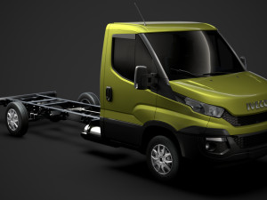 iveco daily single cab l4 chassis 2014 3D Model