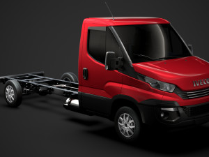 iveco daily single cab l4 chassis 2019 3D Model
