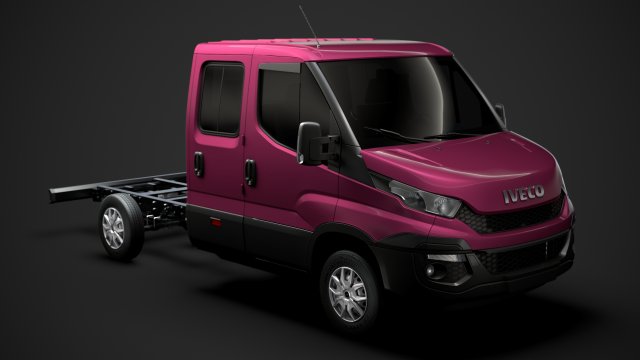 iveco daily crew cab l2 chassis 2014 3D मॉडल .c4d .max .obj .3ds .fbx .stl .blend 